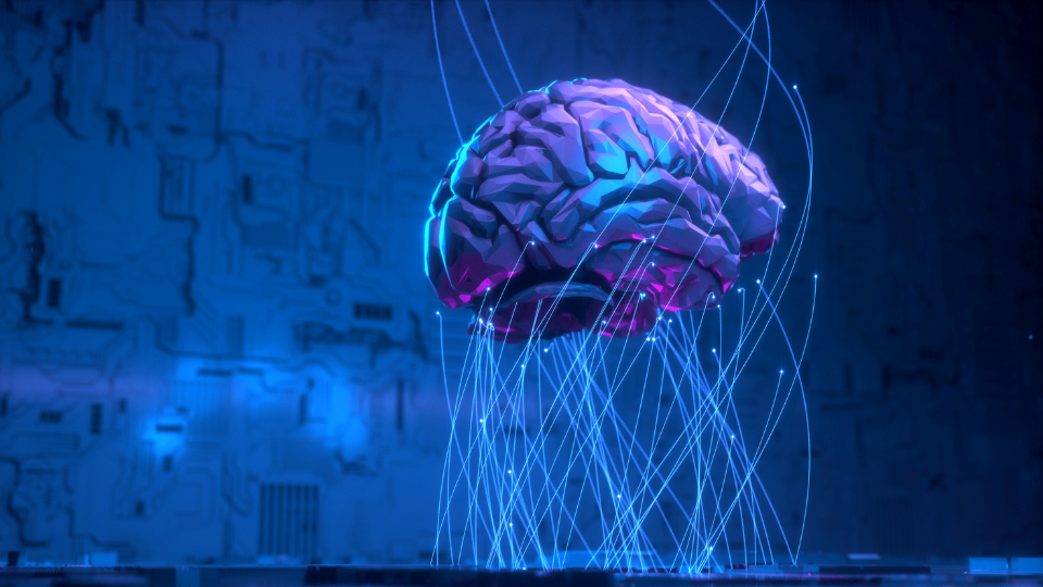 A human brain portraying neuroscience