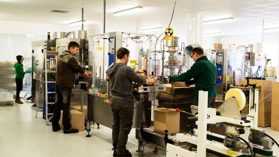 Employees working on a local manufacturing company in New Zealand